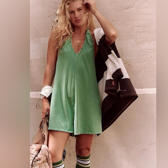 Free People Hot Shot Halter Romper - Picture 2 of 9